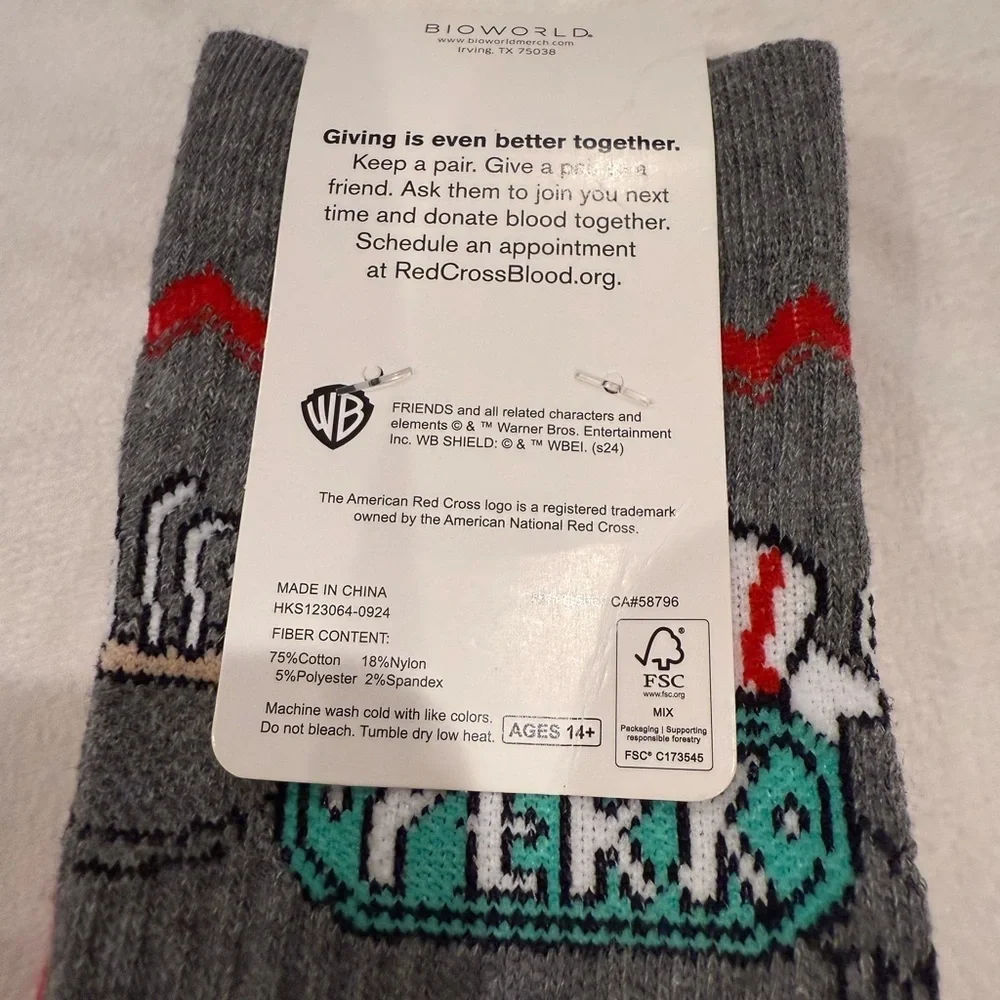 FRIENDS + AMERICAN RED CROSS OSFM Crew Socks